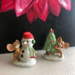 Vintage Homco  Taiwan Christmas Drcor -2 pcs